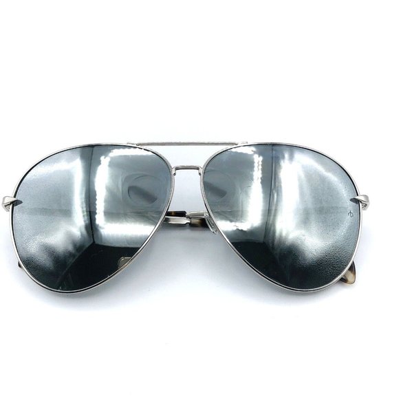 RAG & BONE Aviator RNB1006/S Silver Metal Frame Gray Mirror Lens Sunglasses - Picture 6 of 10